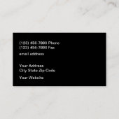 Cartes de visite cool Black Core Automotive (Dos)