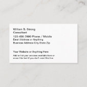 Cartes de visite Cool Business Security Services (Dos)