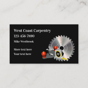 Cartes de visite Cool Carpenter Bricoleur