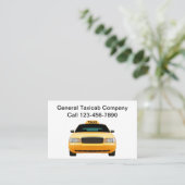 Cartes de visite cool de chauffeur de taxi simple (Debout devant)