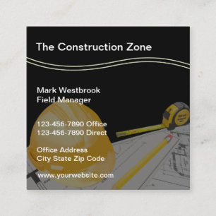 Cartes de visite Cool de construction