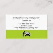 Cartes de visite Cool de détail automobile (Dos)