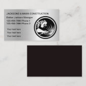 Cartes de visite cool de la construction métalliqu (Devant / Derrière)