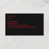 Cartes de visite cool de luxe automobile (Dos)