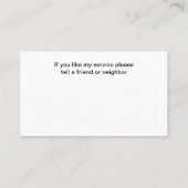 Cartes de visite Cool de peintre de maison (Dos)