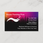 Cartes de visite Cool de peintre de maison (Devant)