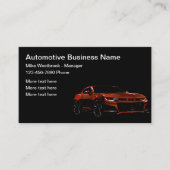 Cartes de visite Cool de thème automobile moderne (Devant)