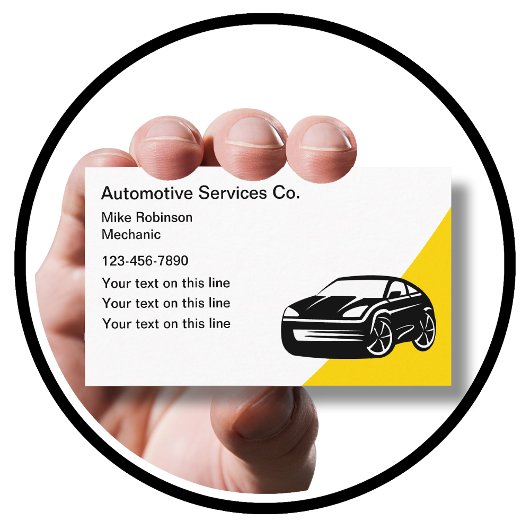 Cartes de visite cool des services automobiles
