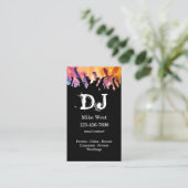 Cartes de visite cool DJ Entertainer (Debout devant)