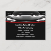 Cartes de visite cool Exotic Car Auto Broker (Devant)