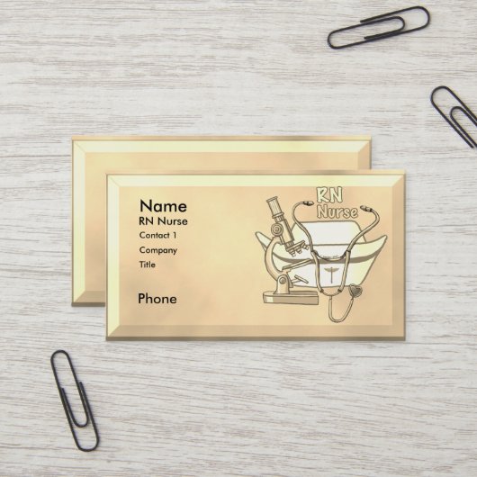 Cartes de visite Cool Infirmière RN (Devant/Arrière en situation)