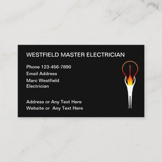 Cartes de visite Cool Master Électricien (Devant)