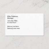 Cartes de visite Cool pour entreprise de construct (Dos)