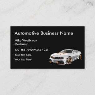 Cartes de visite cool pour mécanicien automobile