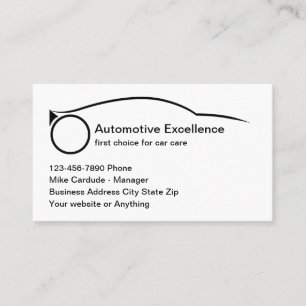 Cartes de visite cool pour services automobiles