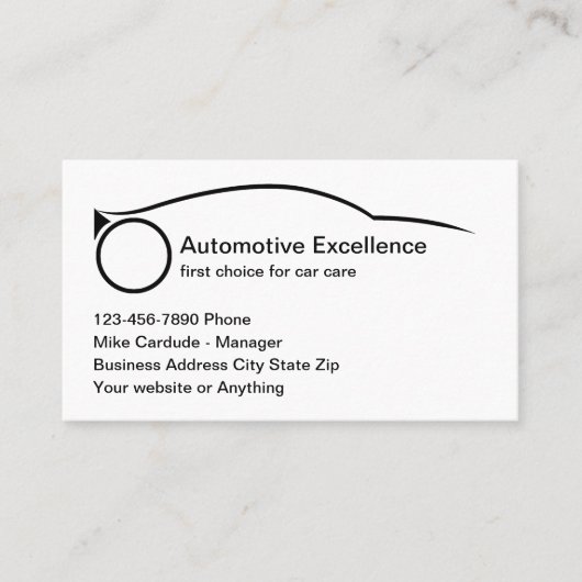 Cartes de visite cool pour services automobiles (Devant)