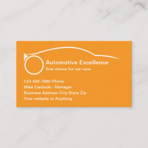 Cartes de visite cool pour services automobiles