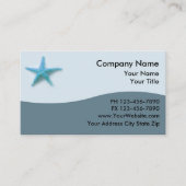 Cartes de visite côtiers Starfish (Devant)