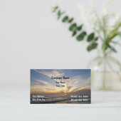 Cartes de visite Coucher de soleil (Debout devant)
