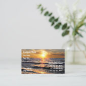 Cartes de visite Coucher de soleil (Debout devant)