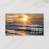 Cartes de visite Coucher de soleil (Devant)