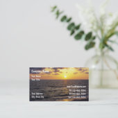 Cartes de visite Coucher de soleil (Debout devant)