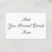 Cartes de visite - couronne florale personnalisée (Dos)