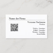 Cartes de visite Création - Modèle simple. (Devant)