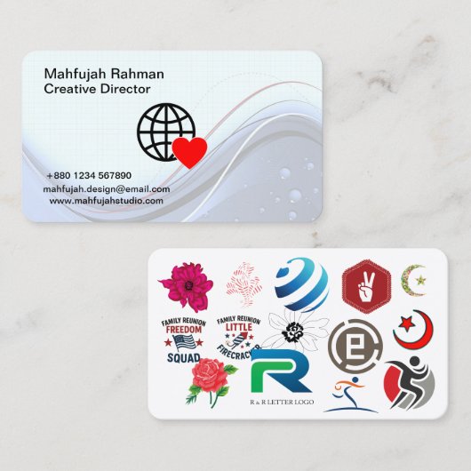 Cartes de visite créatives | Marque premium modern (Devant / Derrière)