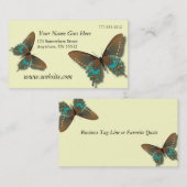 Cartes de visite crèmes de papillon (Devant / Derrière)