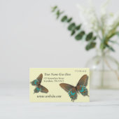 Cartes de visite crèmes de papillon (Debout devant)