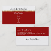 Cartes de visite critiques pour la dégustation de  (Devant / Derrière)