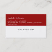 Cartes de visite critiques pour la dégustation de  (Dos)