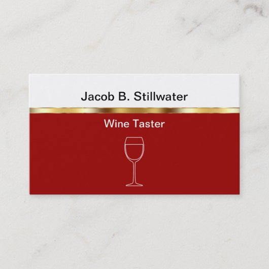 Cartes de visite critiques pour la dégustation de  (Devant)