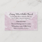 Cartes de visite croisés chrétiens floraux assez (Dos)