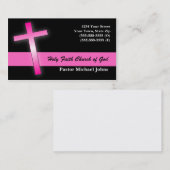 Cartes de visite croisés roses (Devant / Derrière)