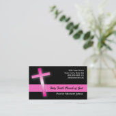Cartes de visite croisés roses (Debout devant)