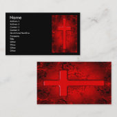 CARTES DE VISITE CROISÉS ROUGES ET NOIRS (Devant / Derrière)