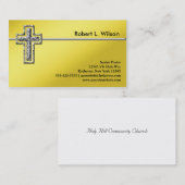 Cartes de visite croix chrétienne (Devant / Derrière)