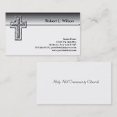 Cartes de visite croix chrétienne (Devant / Derrière)