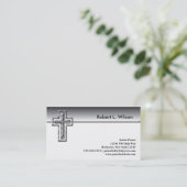 Cartes de visite croix chrétienne (Debout devant)