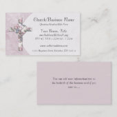 Cartes de visite : Croix du Coeur Floral (Devant / Derrière)