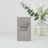 Cartes de visite culinaires de casquette de chef (Debout devant)