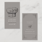 Cartes de visite culinaires de casquette de chef (Devant / Derrière)