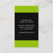 Cartes de visite culinaires de chef (Dos)