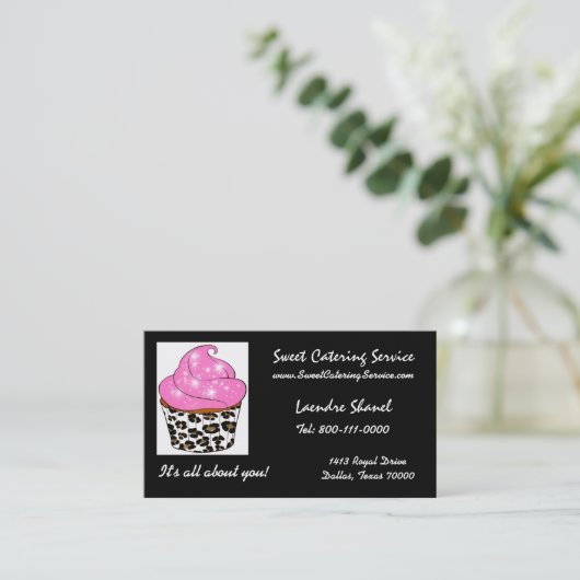 Cartes de visite Cupcake (Debout devant)