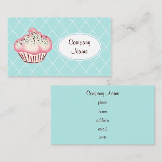 Cartes de visite Cupcake (Devant / Derrière)