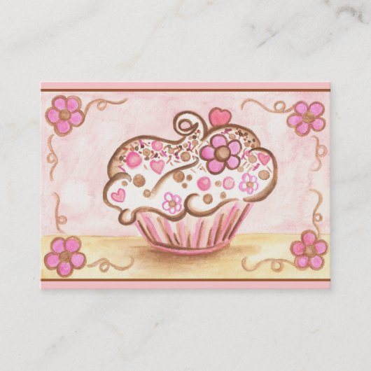 Cartes de visite Cupcake (Devant)