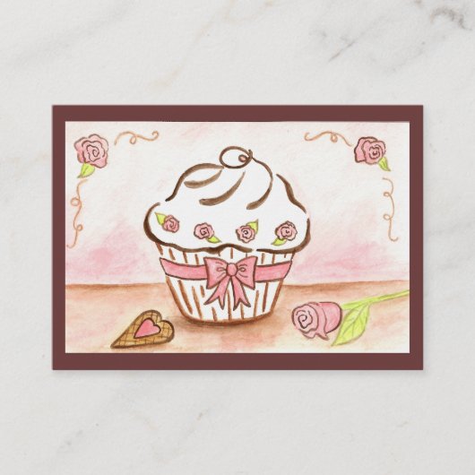 Cartes de visite Cupcake (Devant)
