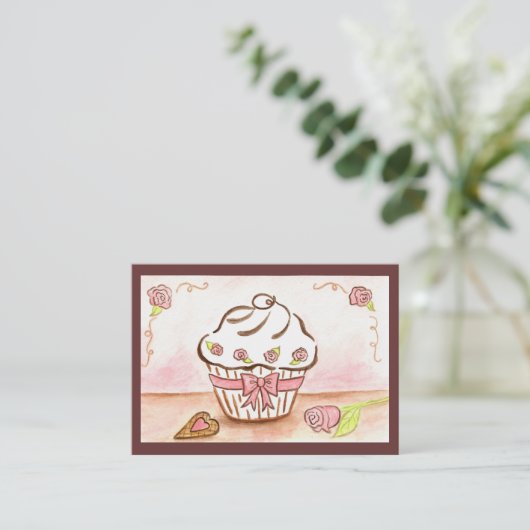 Cartes de visite Cupcake (Debout devant)